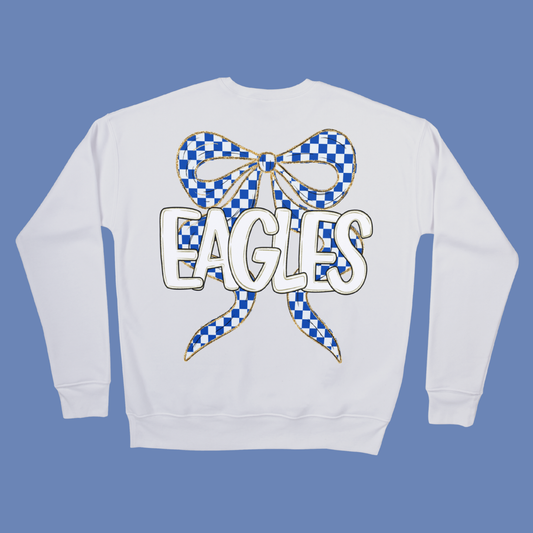 Eagles Checkered Bow DTF Print