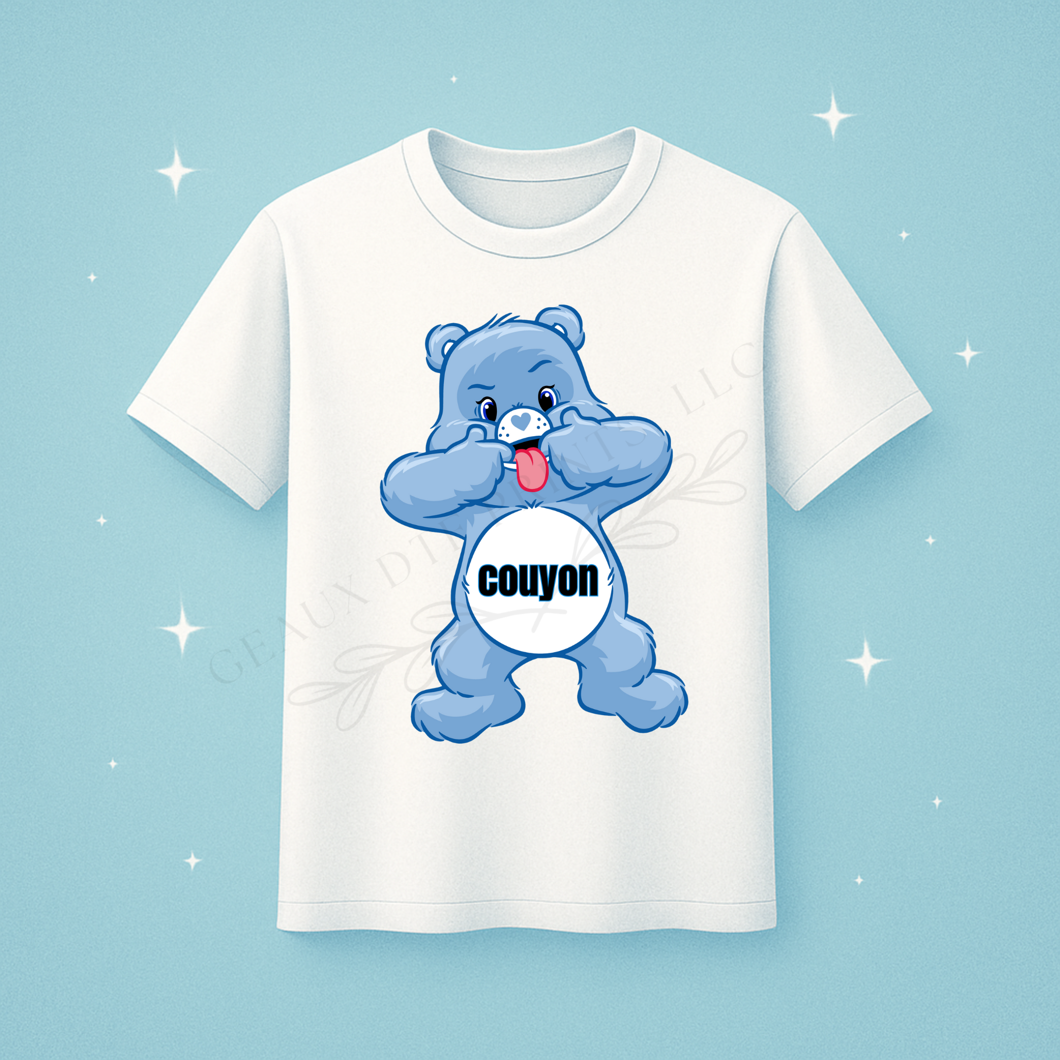 Coyoun French Bear (Silly) DTF Print