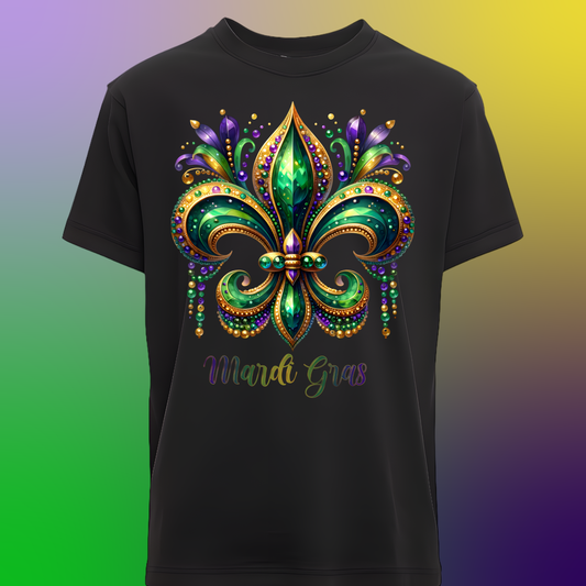 Mardi Gras Fleur De Lis DTF Single Print