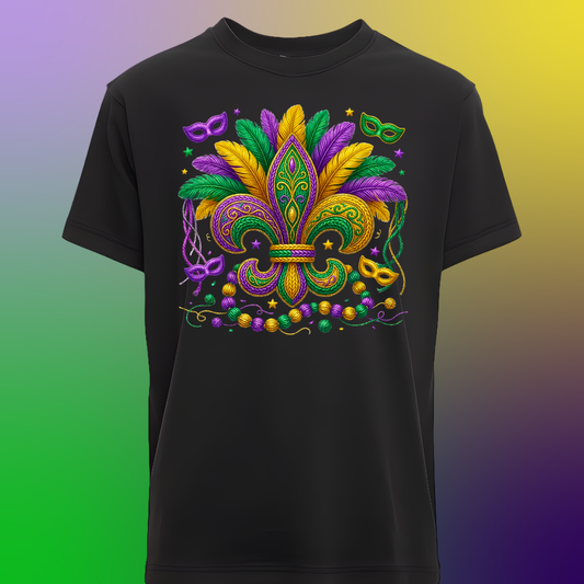 Mardi Gras Faux Yarn DTF Single Print