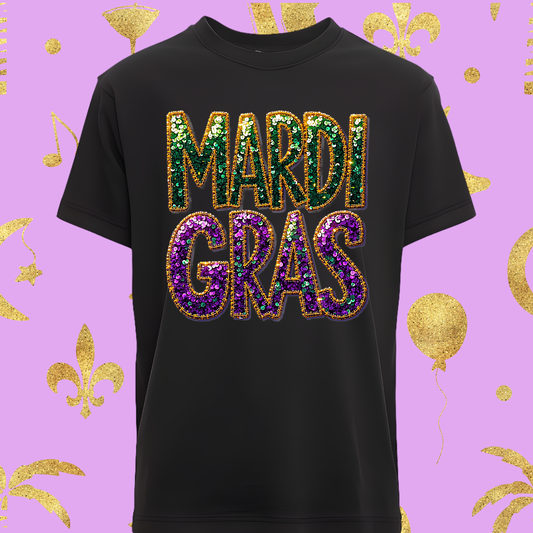 Mardi Gras Bling DTF Single Print