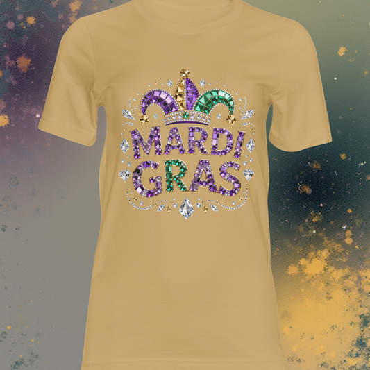 Rhinestone Mardi Gras DTF Single Print