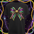 Mardi Gras Fancy Bow DTF Single Print