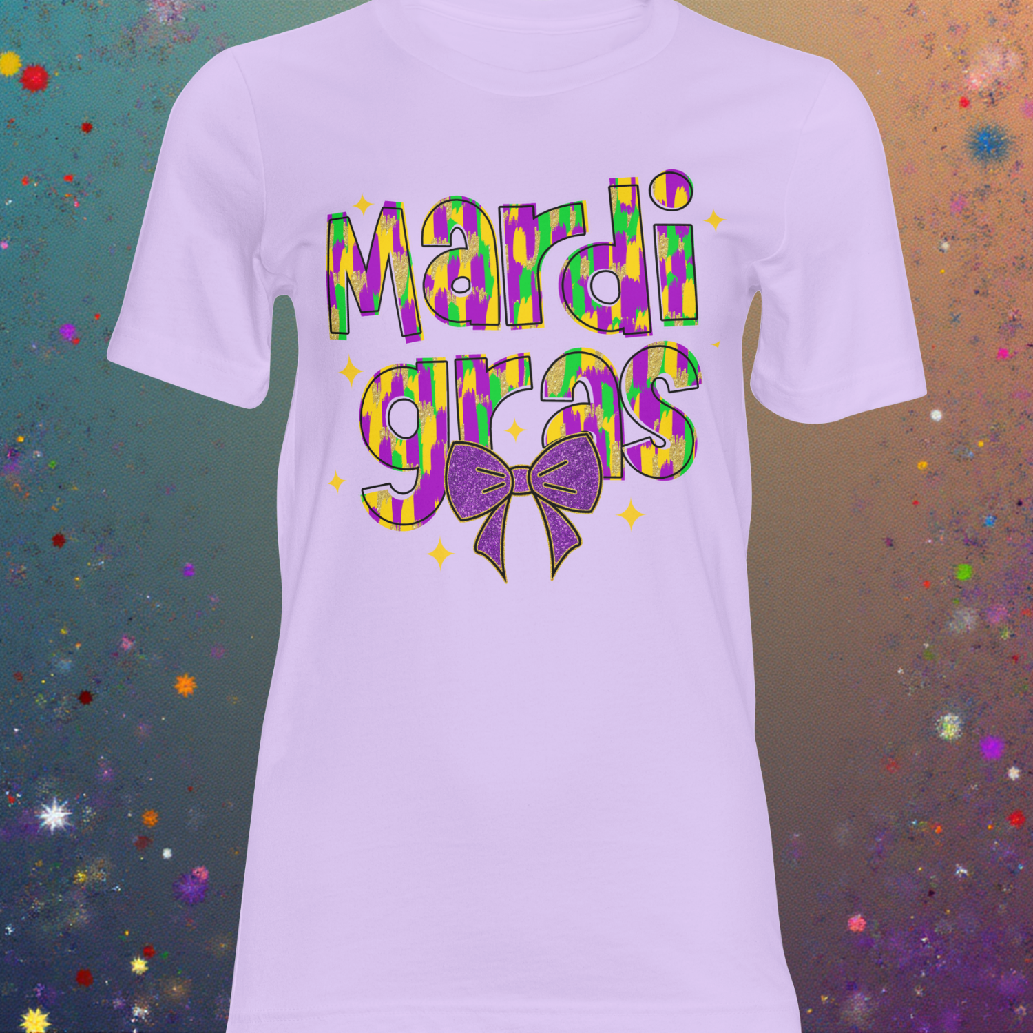 Colorful Mardi Gras DTF Single Print