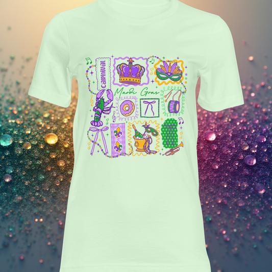 Carnival Mardi Gras DTF Single Print