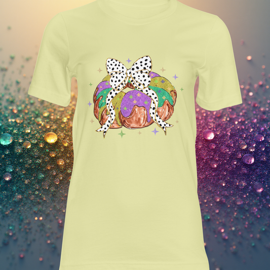 King Cake Bow DTF Single Print