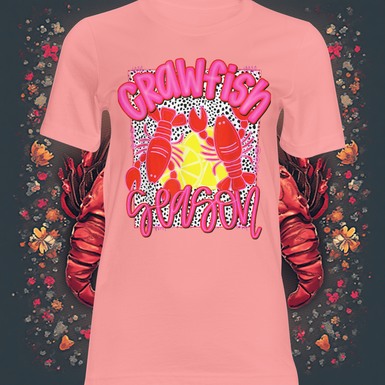 Pink Crawfish Season DTF Single Print