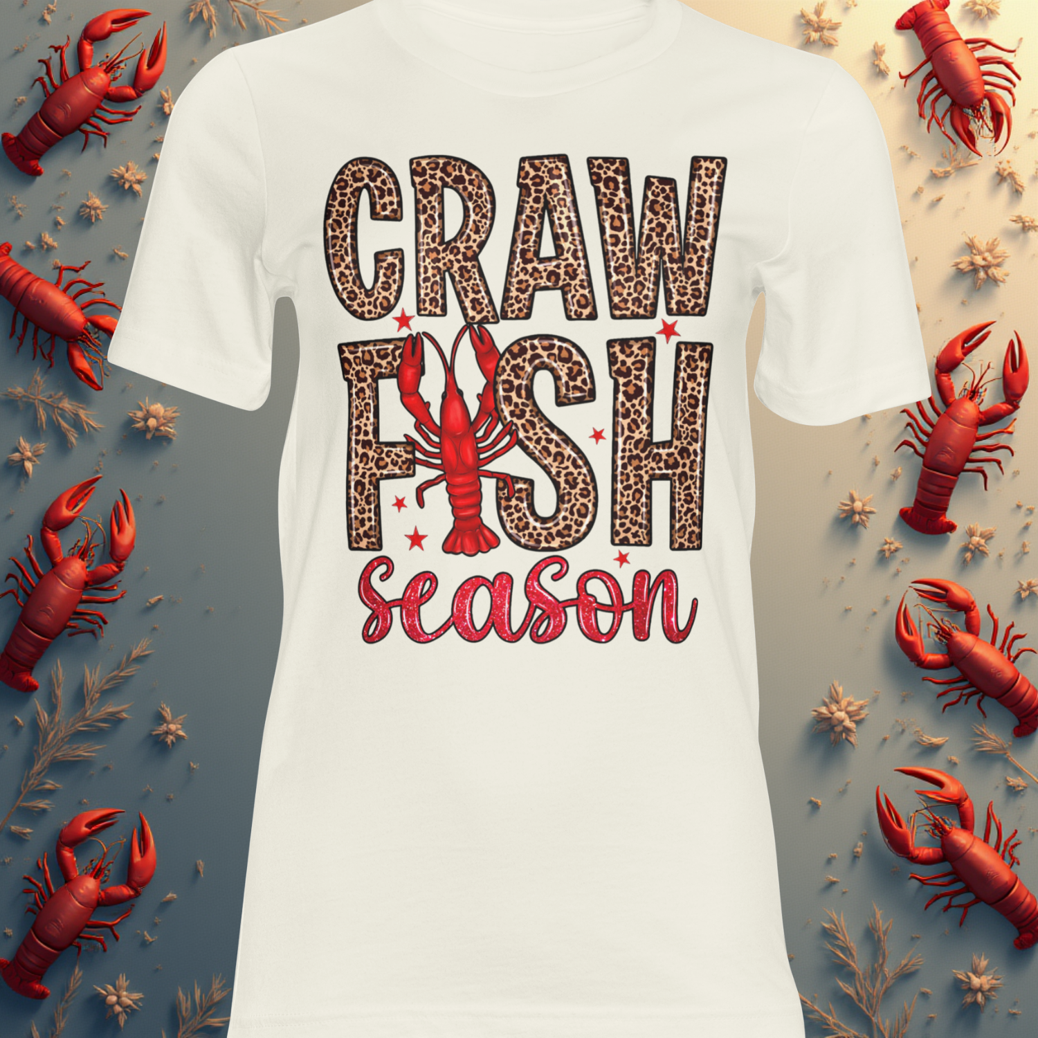 Cheetah Crawfish Season DTF Single Print