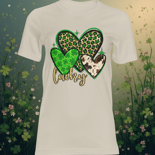 Lucky Heart Trio DTF Single Print