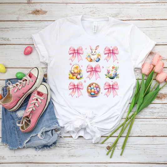 Easter Collage - White Bella Canvas