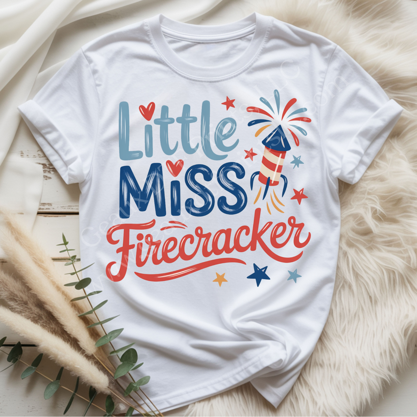 Little Miss Firecracker DTF Single Print