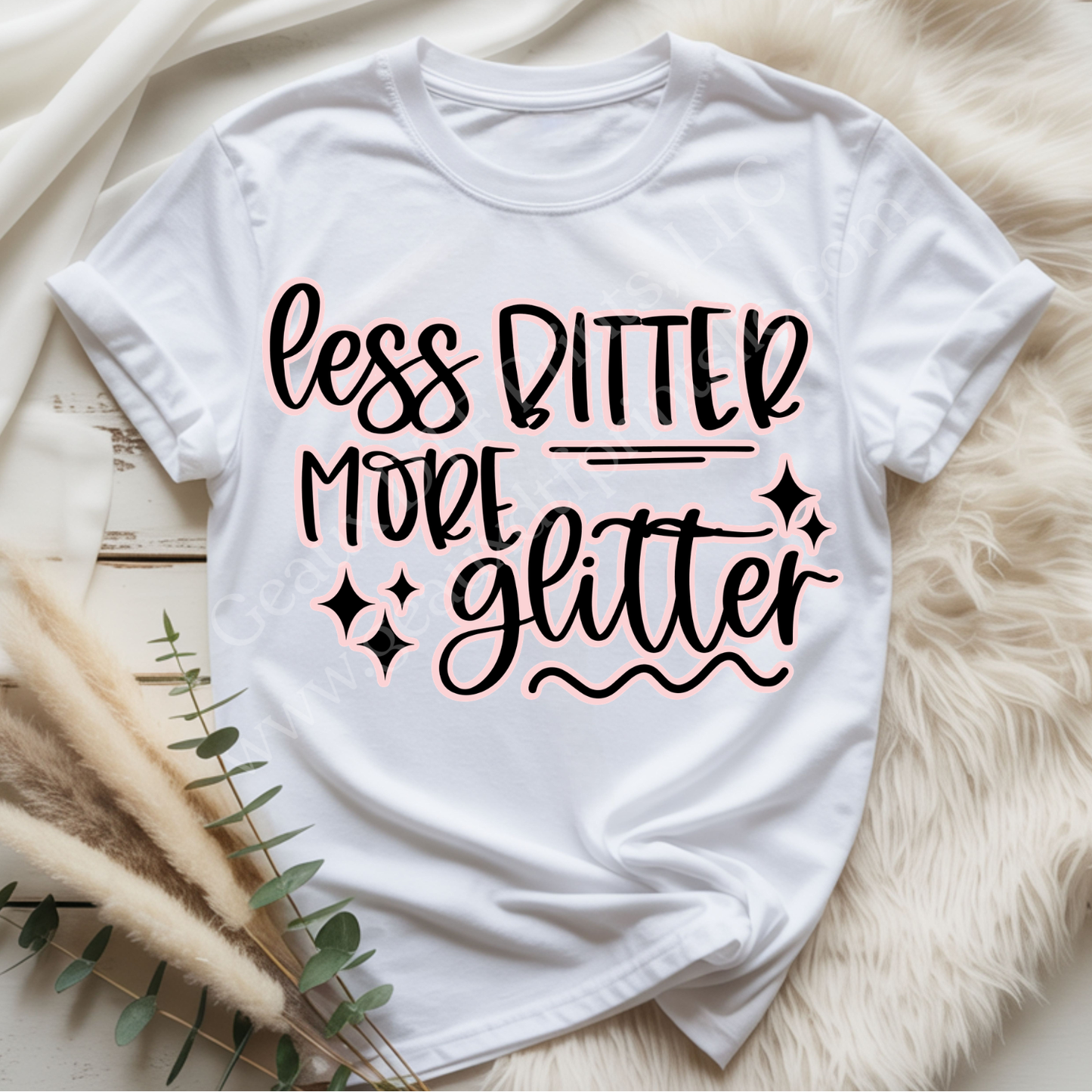 Less Bitter More Glitter DTF Single Print