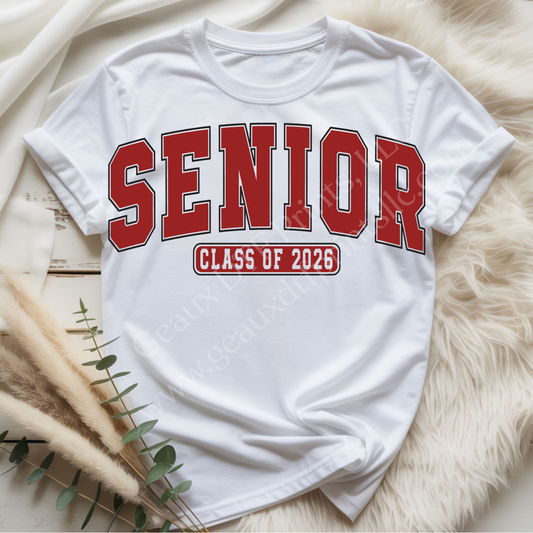 Senior 2026 Red DTF Single Print