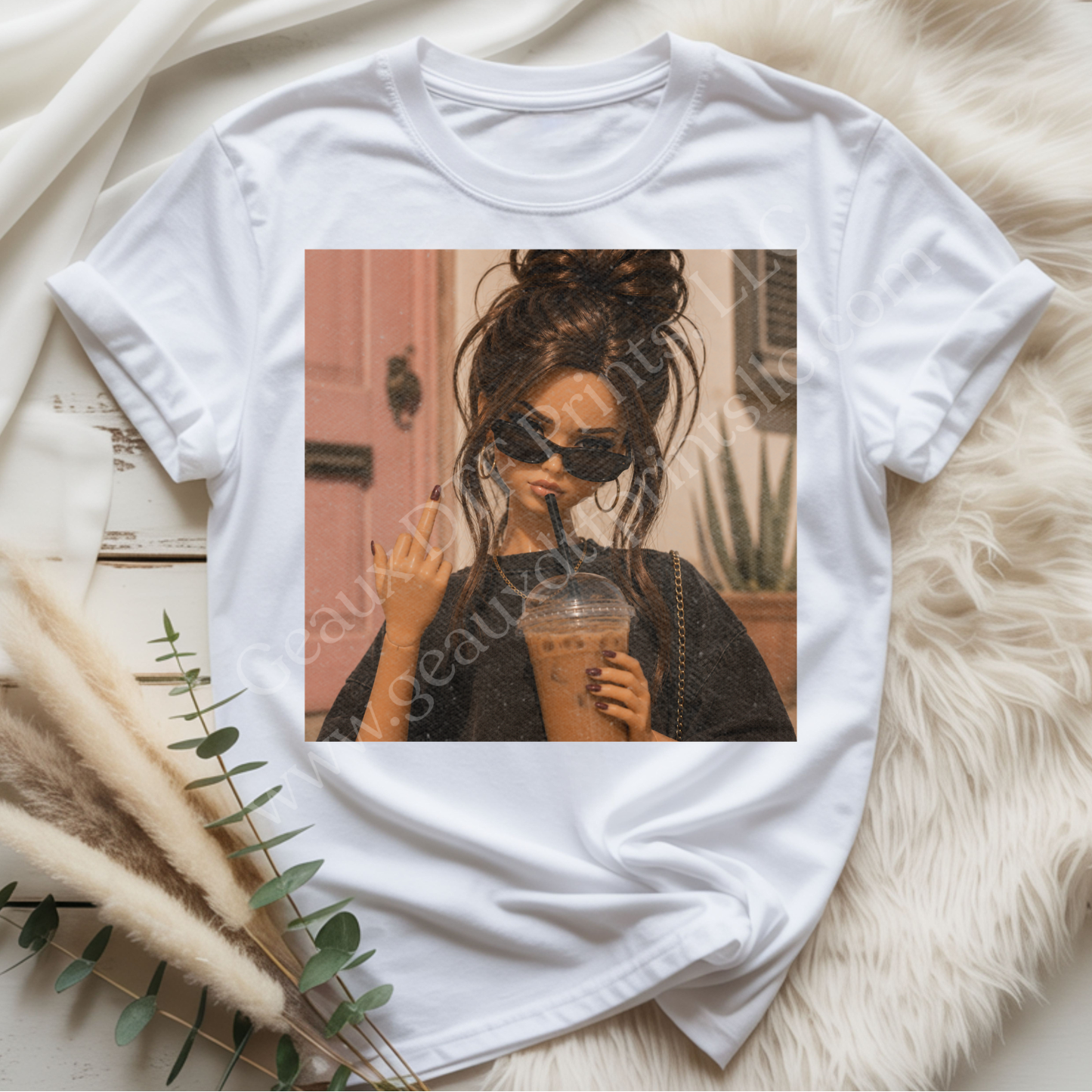 Funny Doll Middle Finger DTF Single Print