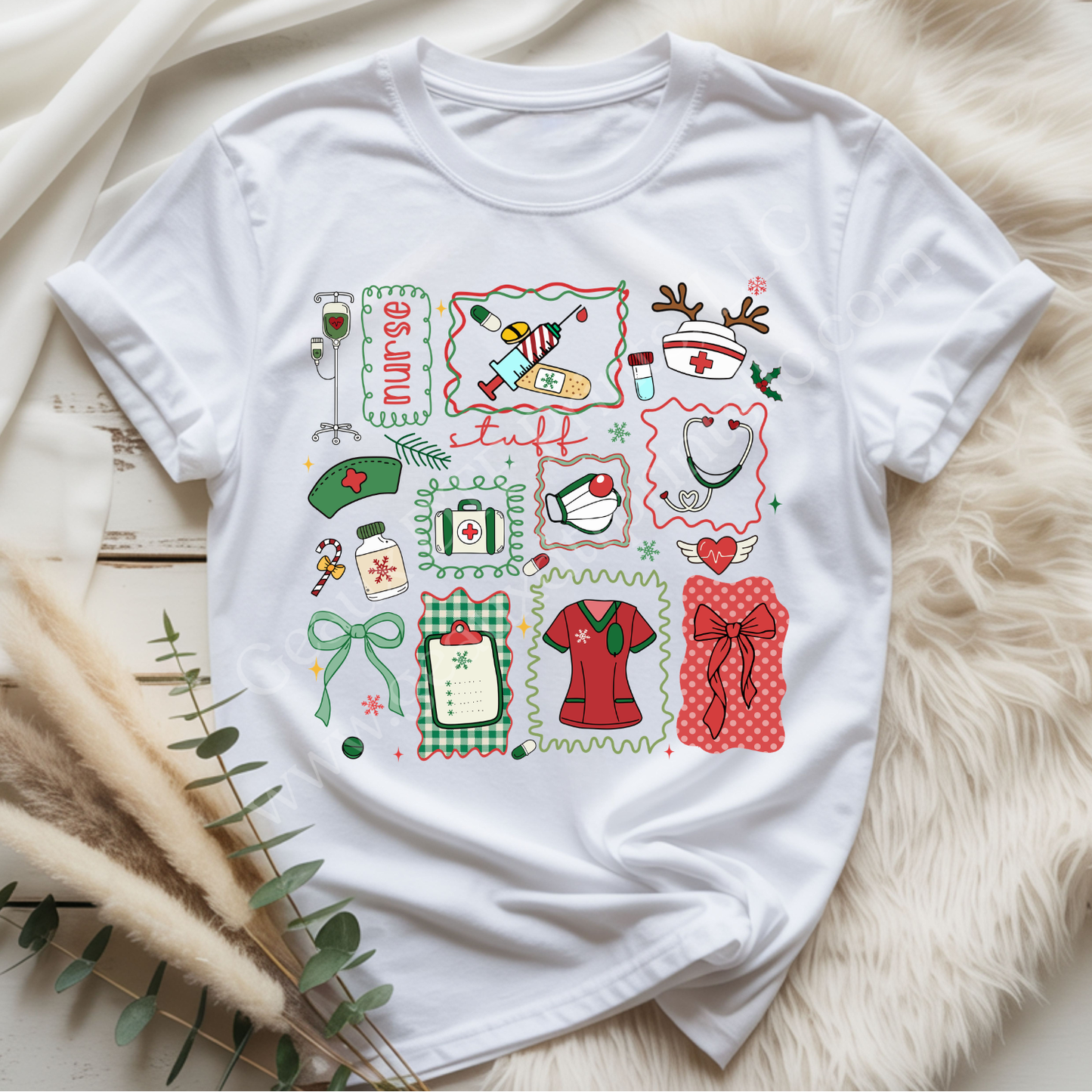 Christmas Nurse DTF Single Print
