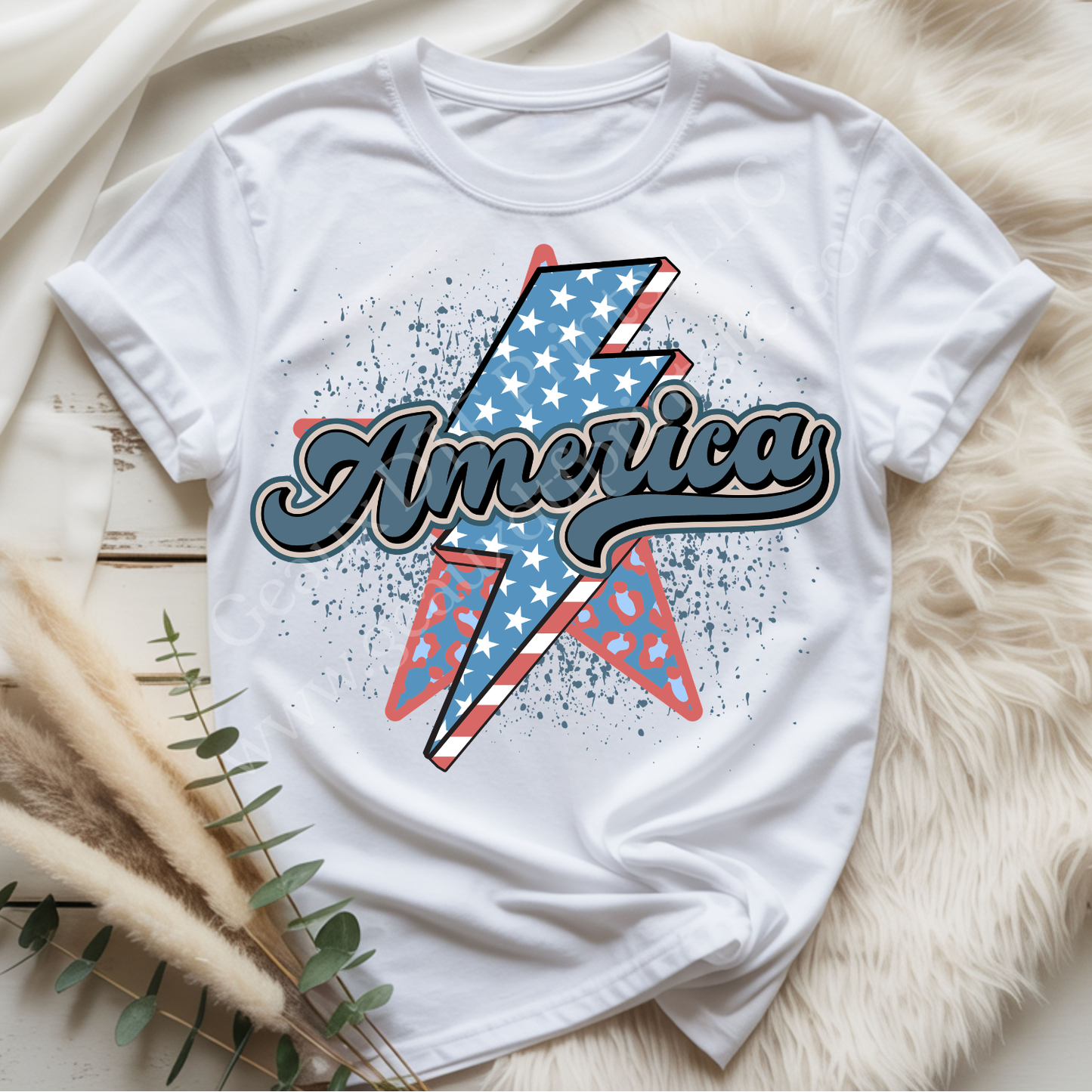 America 4 DTF Single Print