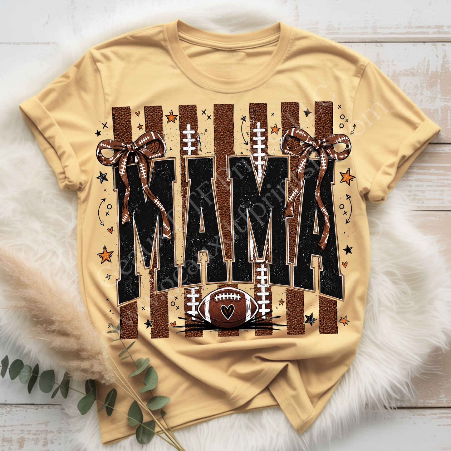 Football Mama Stripes DTF Single Print