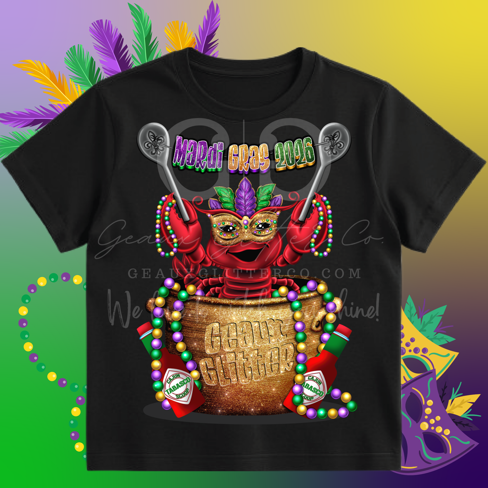 Geaux Glitter Co. Mardi Gras 2026 - PRE-SALE (Black only)